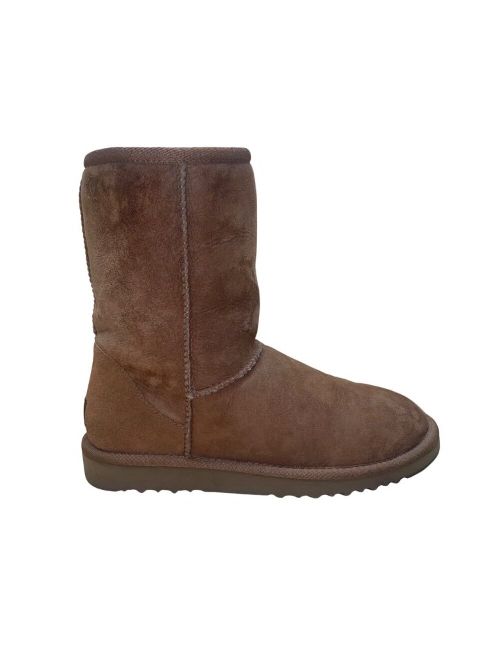 UGG Women’s Brown Leather Sheepskin Lined Classic Short Boots Size W8